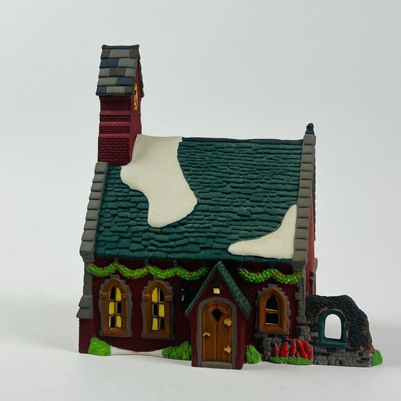 Department 56 Dickens Village Series 1995 Dudden Cross Church Christmas Decor - Picture 1 of 5